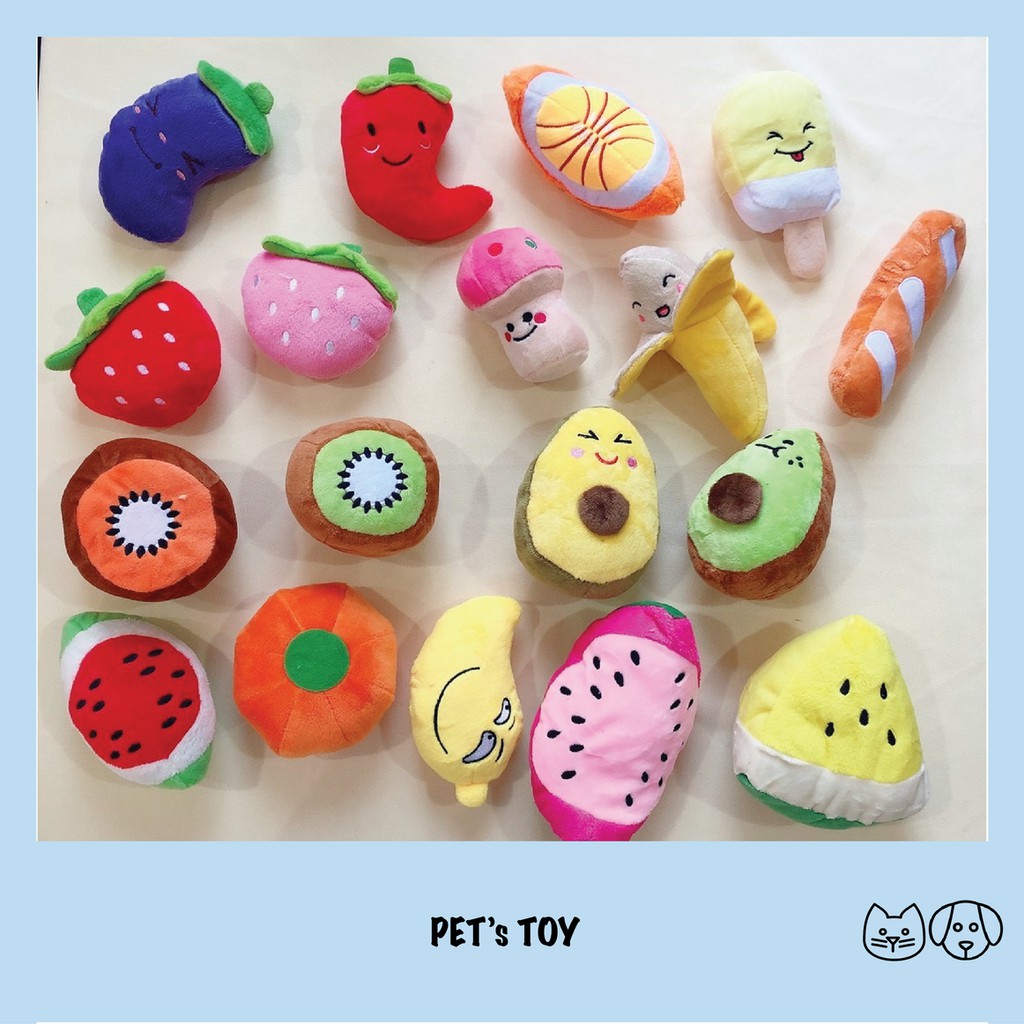 Fruit Squeaky Dog Toy Combo main image 1