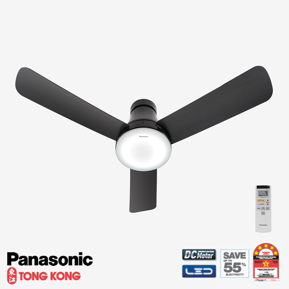Panasonic FM12GX LED 3Blade Ceiling Fan (48") (Black) Shopee Malaysia