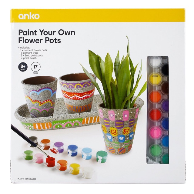 Paint Your Own Flower Pots (preorder) Shopee Malaysia