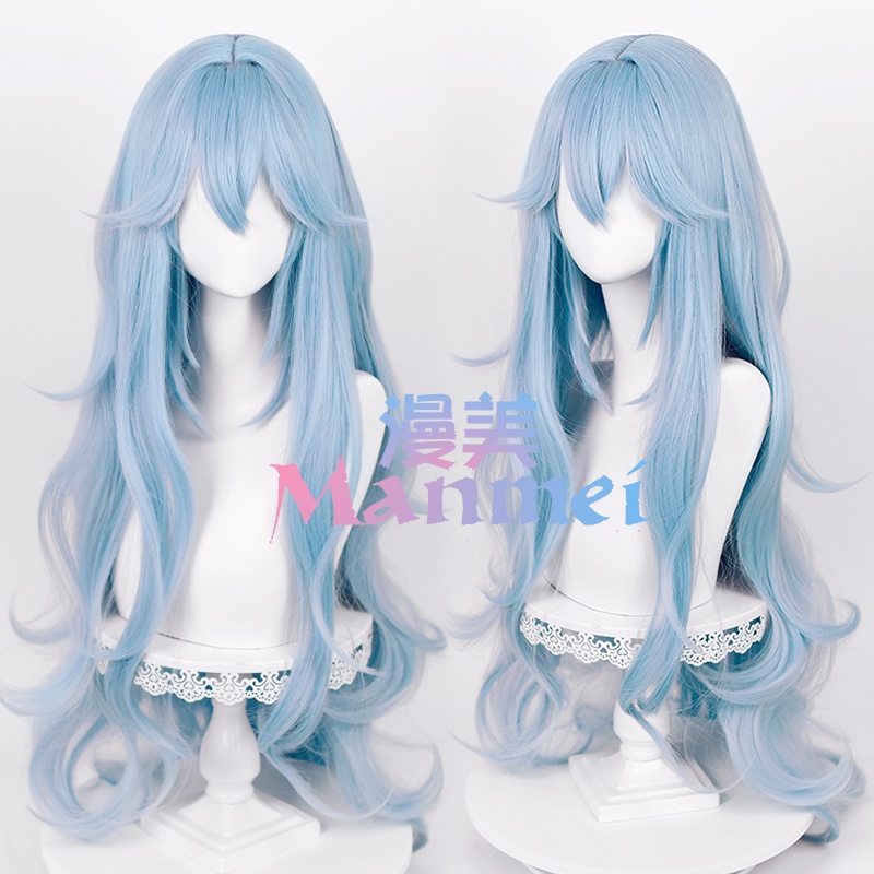 Manmei Rei Ayanami Cosplay Wig EVA Women 100cm Long Blue Hair Anime Heat Resistant Synthetic Wigs Shopee Malaysia