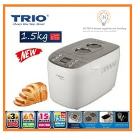 [BORONG] TRIO Bread Maker TBM-222 (1.5kg) Twin Blade Large Capacity ...