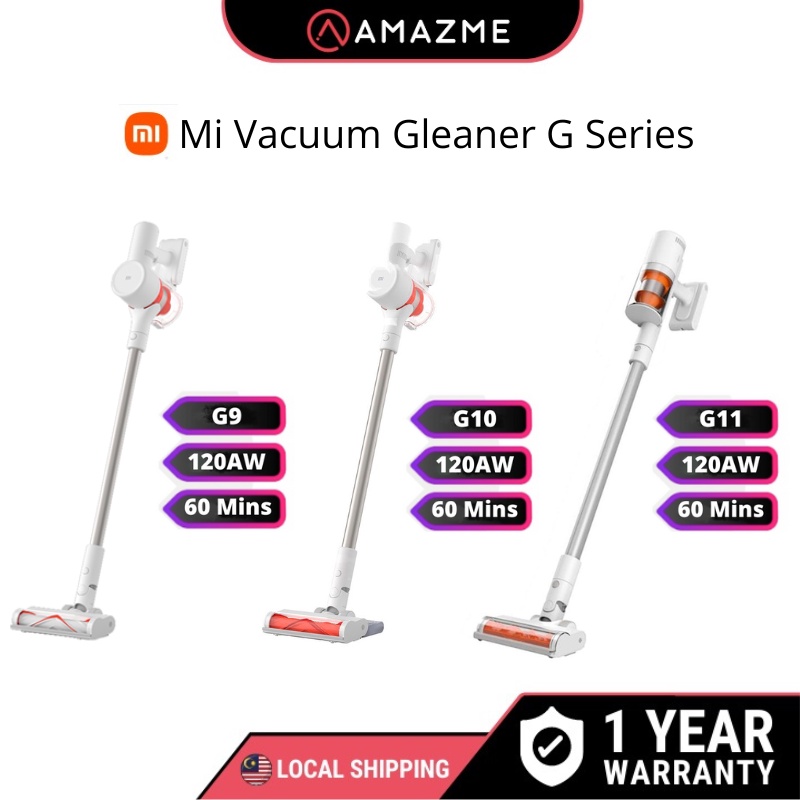 Xiaomi Mi Handheld Vacuum Cleaner G9 Plus / G10 / G11 Powerful Suction  Power 60mins Long Usage Detachable Battery