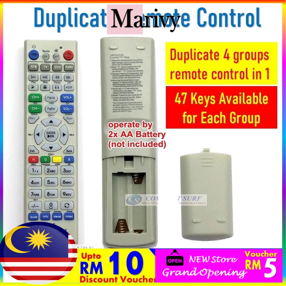 Smart Universal Remote Control Duplicator Learning IR Remote Back up