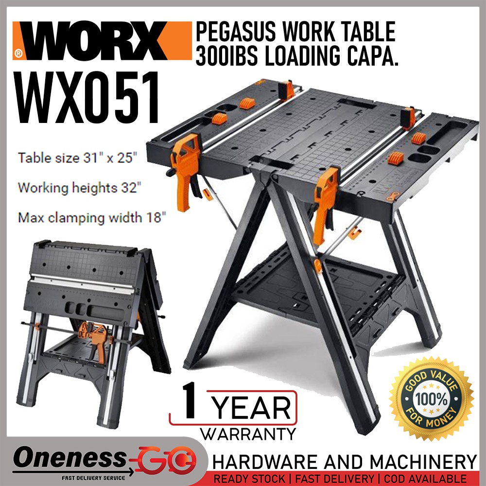 WORX WX 051 PEGASUS WORK TABLE 31 W X 25 H X 32 H 300IBS