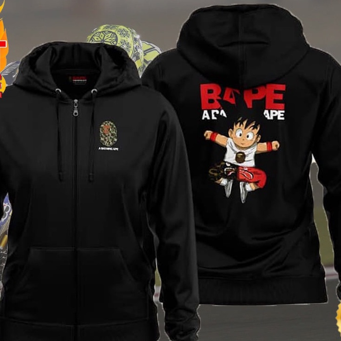 Dbz bape hoodie best sale