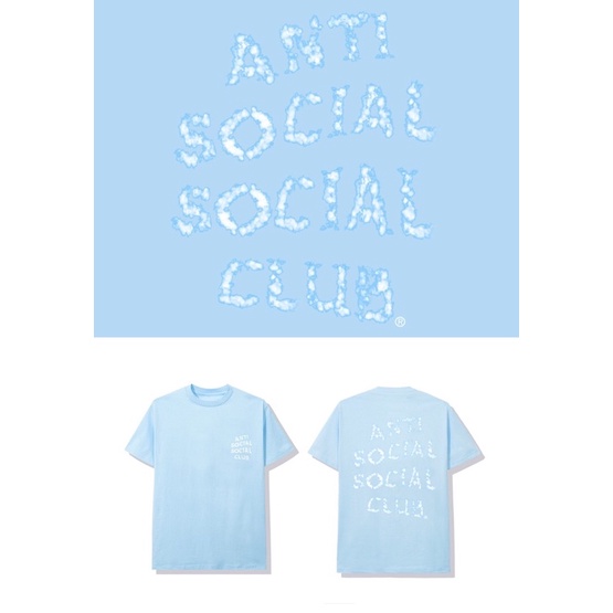 Anti Social Social Club Partly Cloudy Tee 'Blue' | Men's Size XL