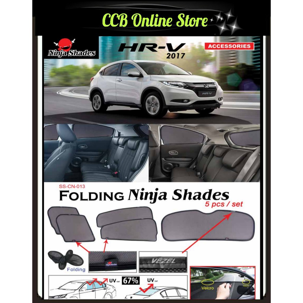 Honda HRV Ninja Sun Shade (5pcs/set) Shopee Malaysia