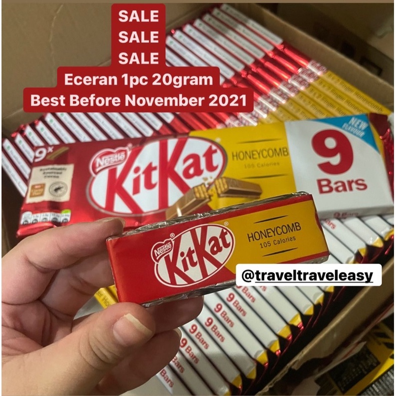 Retail Kitkat Kit Kat Chocolate Honey Comb 20gr 1 Bar