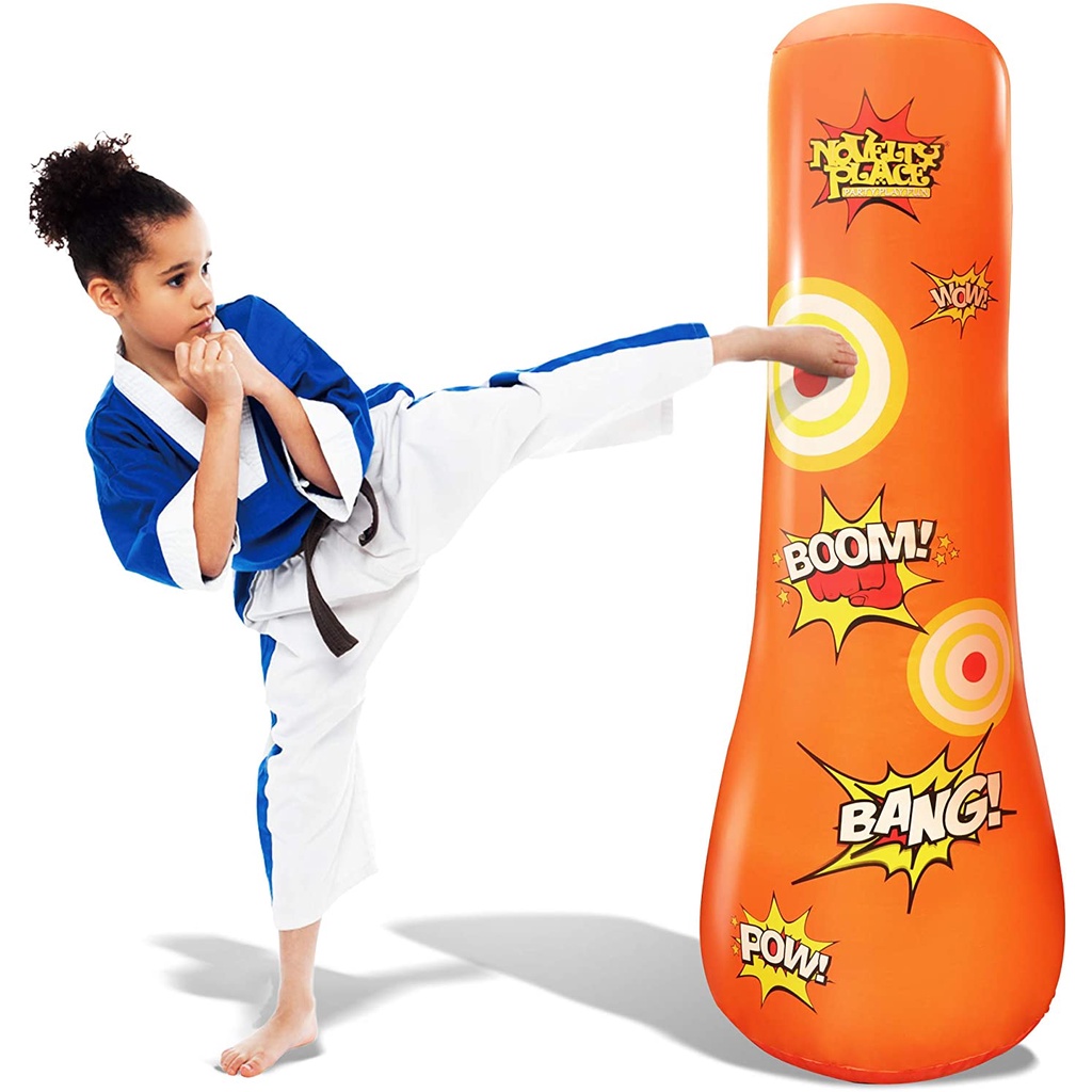 Kid's Inflatable Punching Bag - Free Standing Socker Bopper Buddy 115cm ...