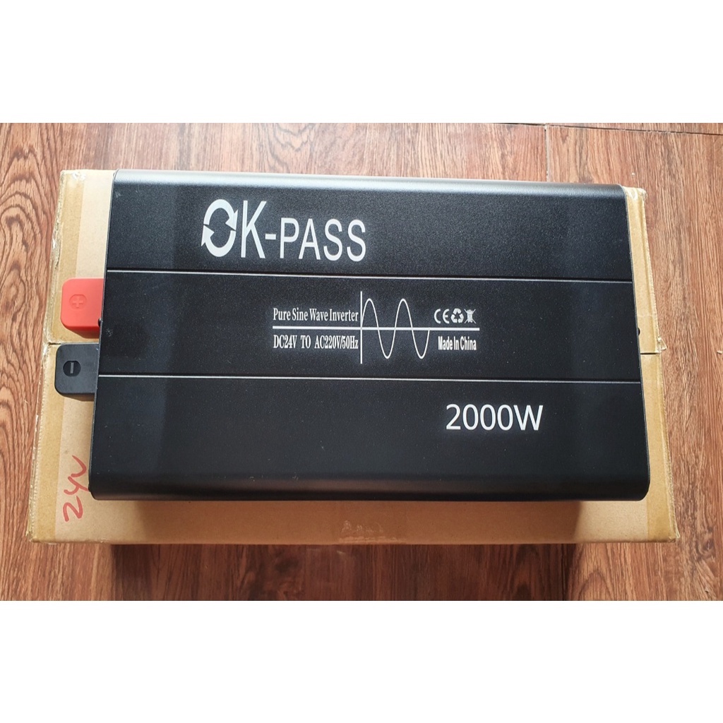 2000w 24V to 220V standard sinusoidal power converter with display ...