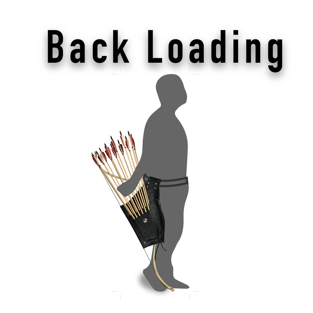 Arrouha Traditional Archery Bow and Arrow Quiver With 13 Arrows Slotted