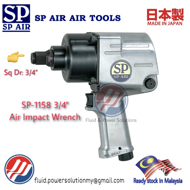 " JAPAN " SP Air Tools 3/4" Dr Sq Heavy Duty Impact Wrench SP1158