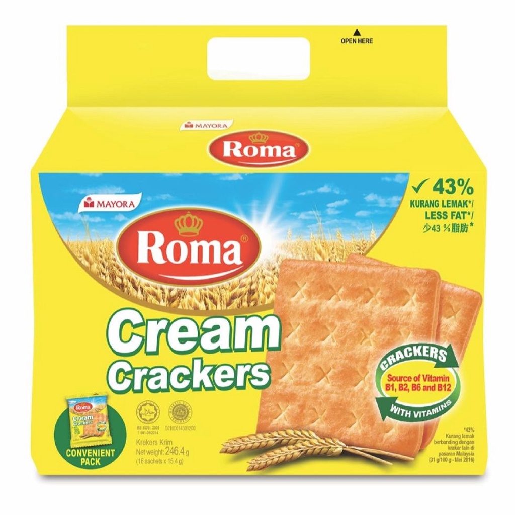 Roma Cream Crackers Convenient Pack (16s x 15g) Shopee Malaysia