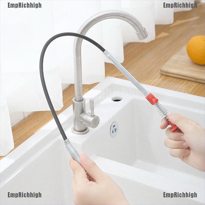 C and F 60cm Drain Cleaner Sticks Clog Remover Cleaning Tools Spring