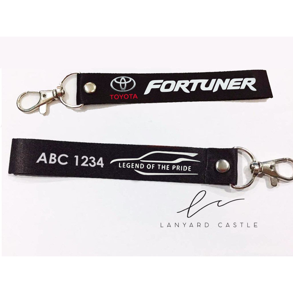 TOYOTA FORTUNER CUSTOM PLATE NO./NAME Keychain Keyring keychain no ...