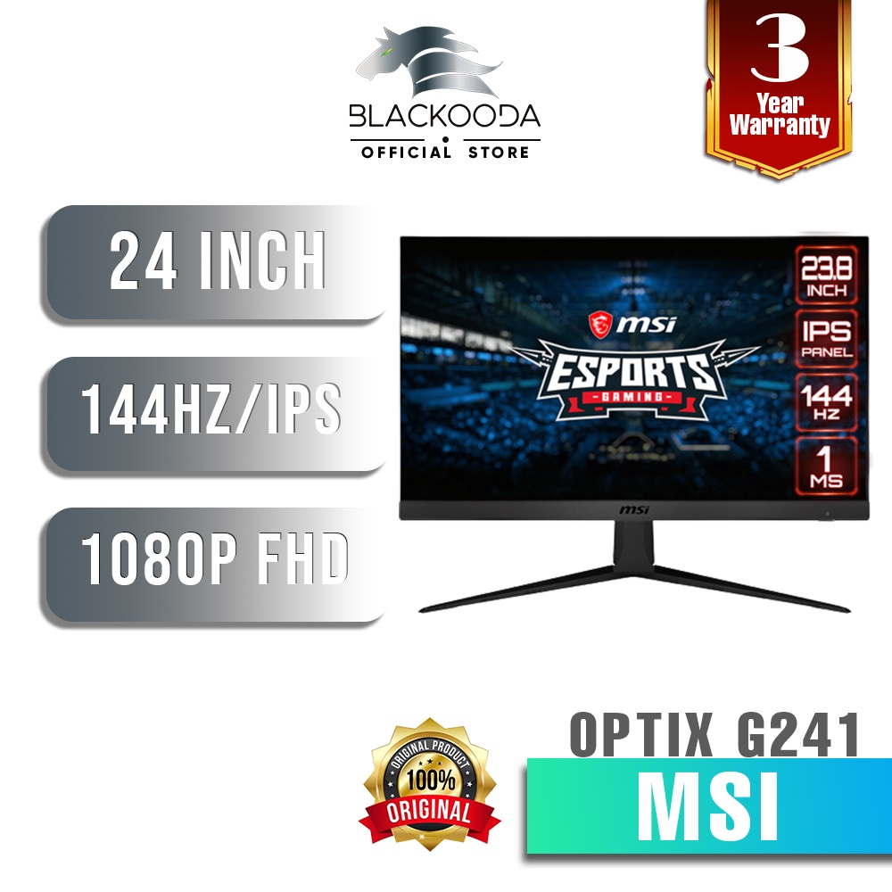 MSI Optix G241 Gaming Monitor with FULL HD (24"/1920x1080/144Hz/IPS ...