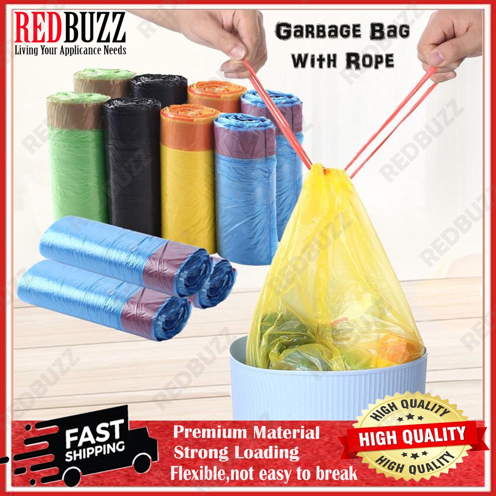 1roll Plain Trash Bag, Yellow PE Large Thick Disposable Garbage Bag For  Household