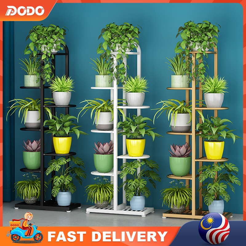 DO Multi-8 Layer Flower Pot Stand Rack Plant Garden Rack Steel Shelf ...