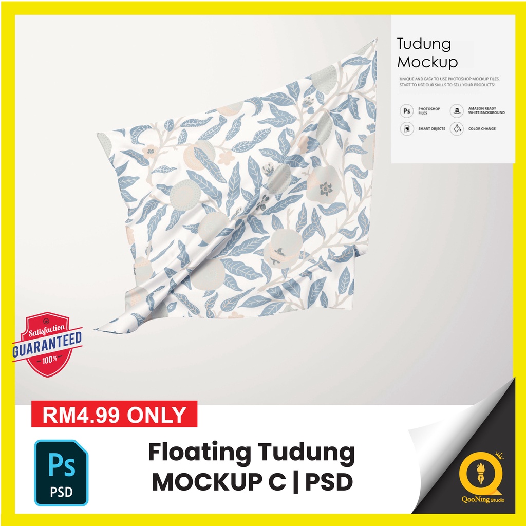 Tudung Hijab Mockup & Box | Mockup Murah | Shopee Malaysia