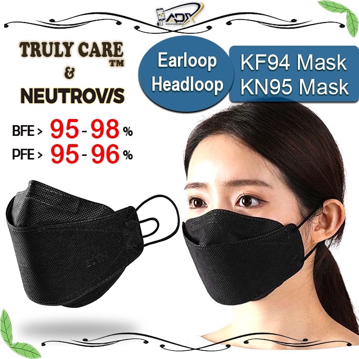 ADX Truly Care & Original NEUTROVIS KF94 KN95 Medical Face Mask 4ply