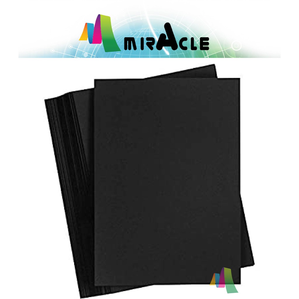 A4 BLACK COLOUR / KERTAS A4 HITAM 80 120 160GSM | Shopee Malaysia