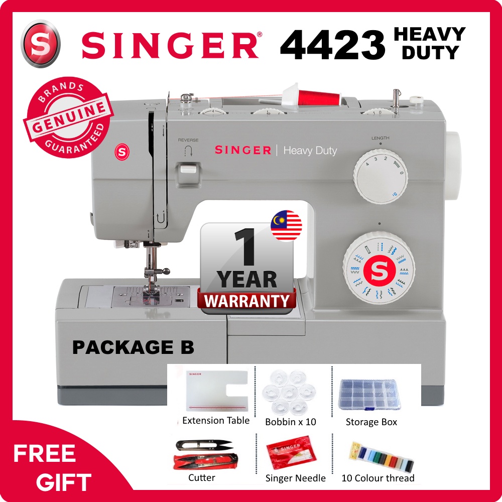 Singer 4423 Heavy Duty Sewing Machine + Extension Table+Singer Oil