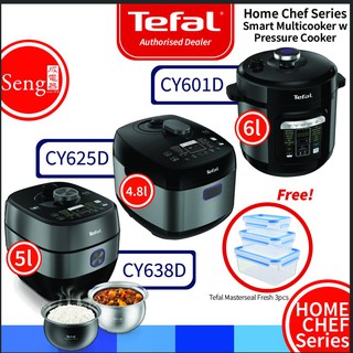 Tefal Pressure Cooker CY625D Home Chef 4.8L Smart Pro Multicooker /  Electrical Pressure Cooker (CY625D65)