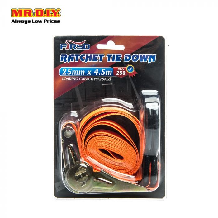 MR.DIY FIRSD Ratchet Tie Down 25mm X 4.5m Loading Capacity 125KGs