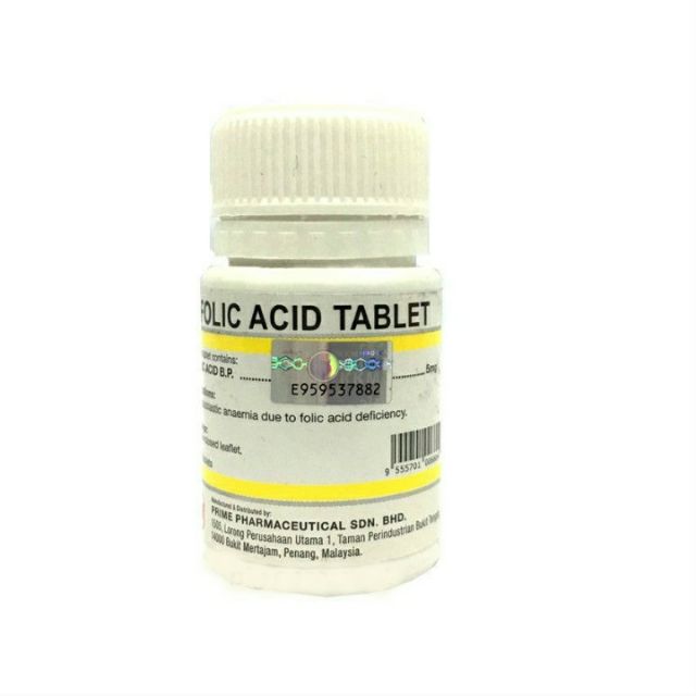 Prime Folic Acid 5mg Tablets 100s Shopee Malaysia