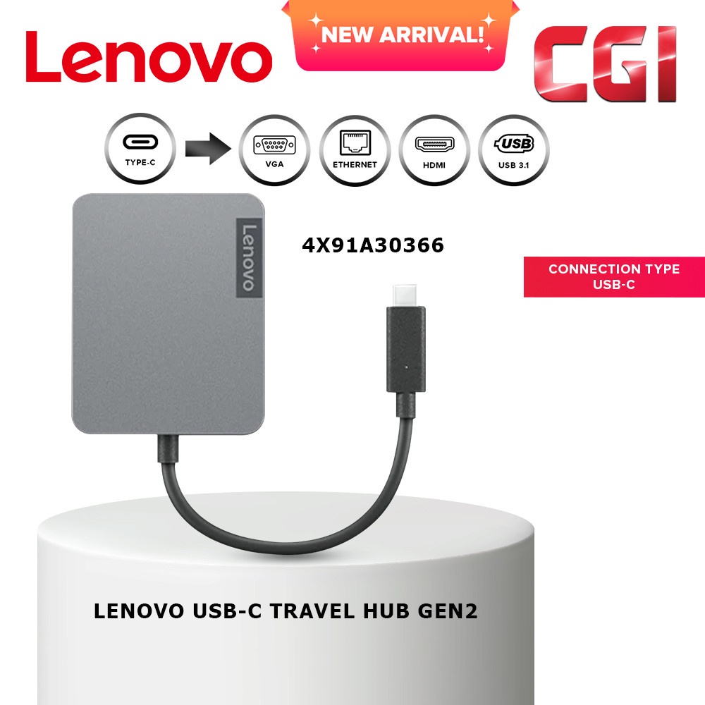 Lenovo USB-C Travel Hub Gen 2 - 4X91A30366 | Shopee Malaysia