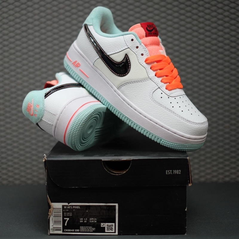 Nike Air Force 1 Low 07 LV8 White Atomic Pink (GS) | Shopee Malaysia