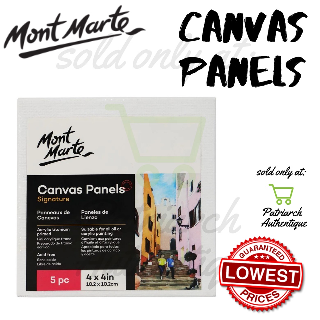 [Canvas Panel] Mont Marte Canvas Panels Round Square Signature Shopee