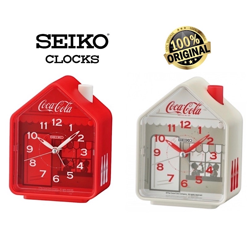 (Original) Seiko CocaCola Analog Table Alarm Clock Quiet Sweep Second