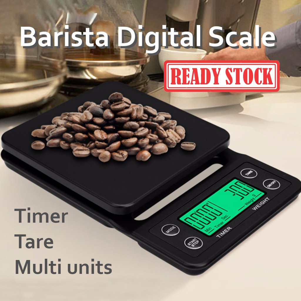 Yieryi 3kg/0.1g 5kg/0.1g Coffee Scale With Timer Portable