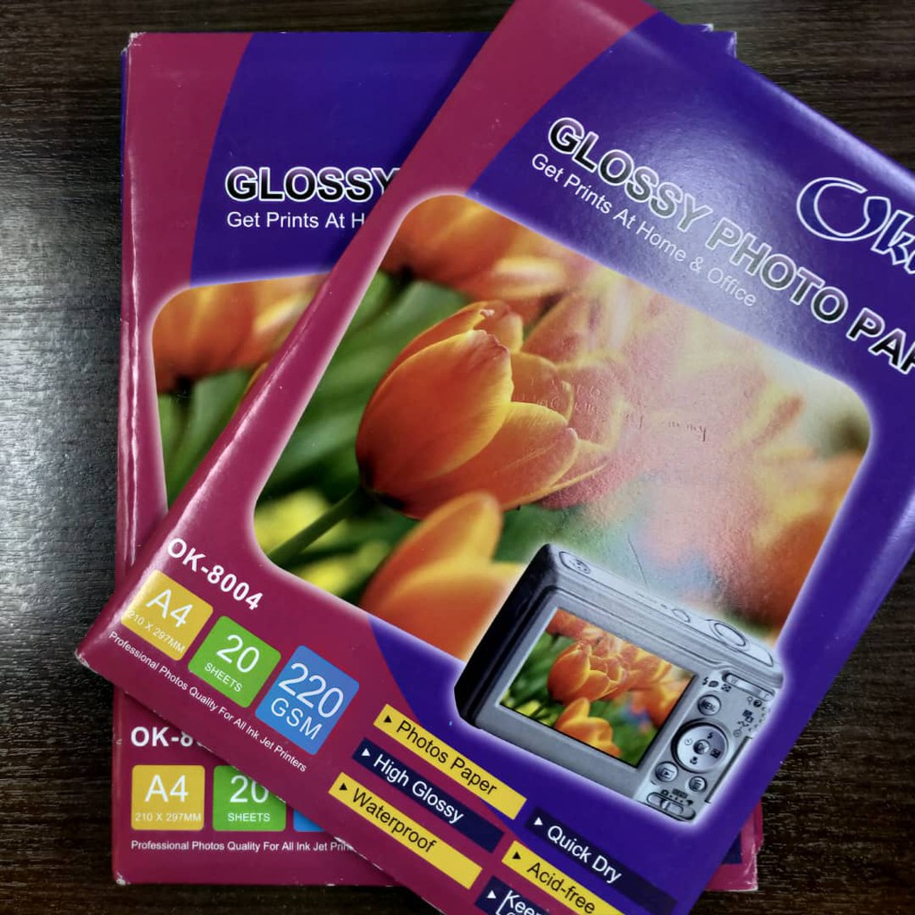 [LIMITED STOCK] OKADA GLOSSY PHOTO PAPER A4 220GM Shopee Malaysia