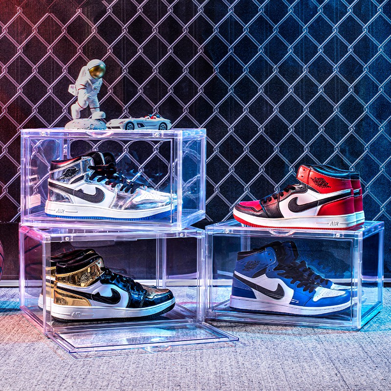 Premium High Quality Clear Stackable Magnetic Shoe box Shoe Storage ...