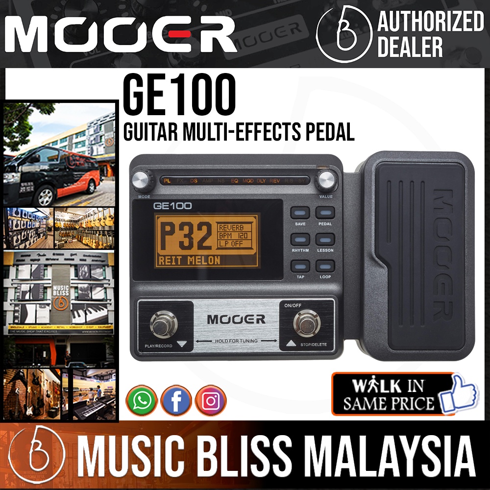 Mooer GE100 Guitar Multi-Effects Pedal (GE-100) | Shopee Malaysia