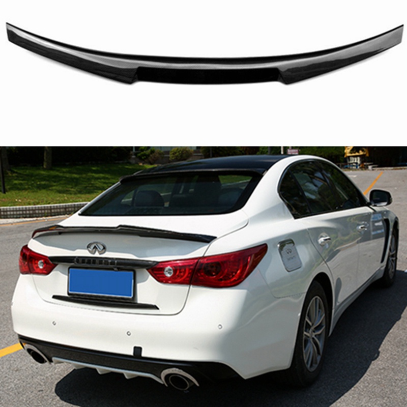 Carbon Rear Lips For Infiniti Q50 Q50S Carbon Spoiler 2014 2015 2016