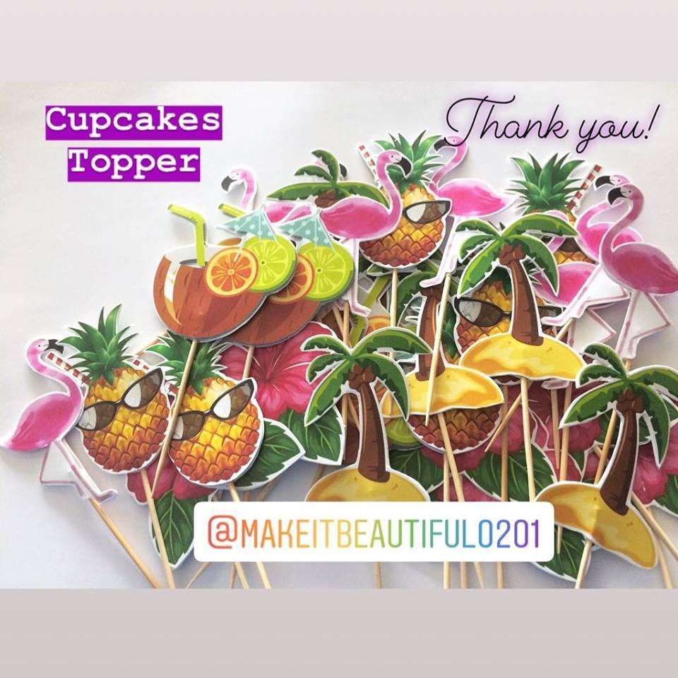 Toppers & Mini Banner Aloha Theme | Shopee Malaysia
