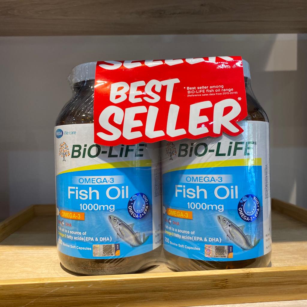 Bio Life Omega3 Fish Oil 1000mg Capsules Shopee Malaysia