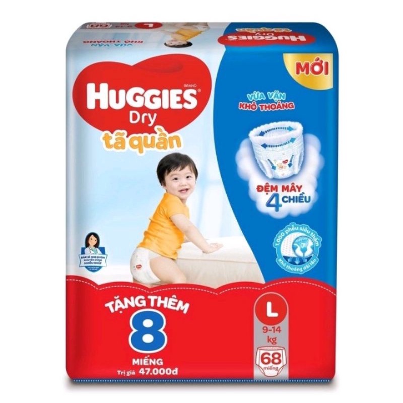 Huggies L68 Diaper Pants (With 8 Diaper Pants) Shopee Malaysia