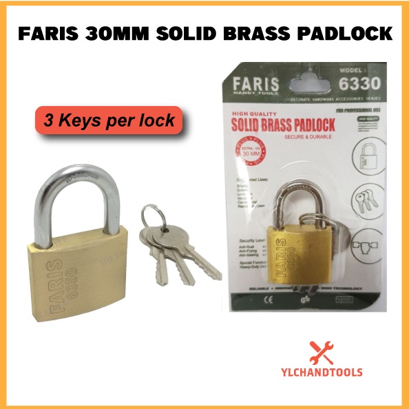 Solid Brass Padlock - 30mm