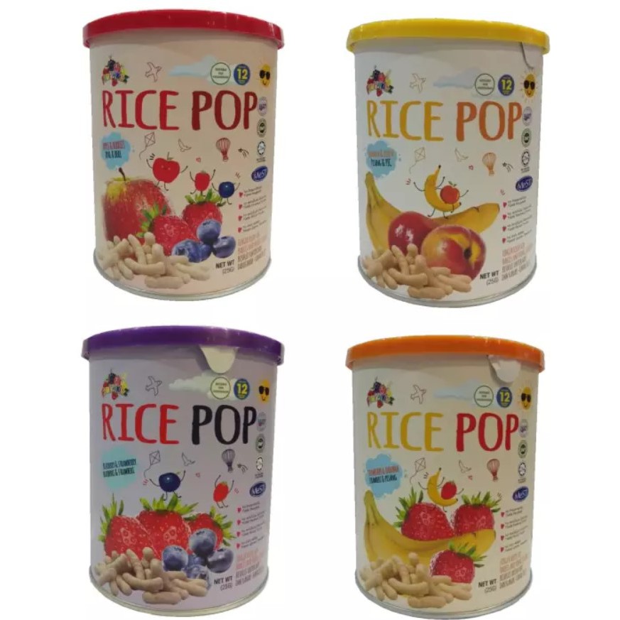 FRUITYKIDZ RICE POP BISCUITS KIDS BISCUITS SNACKS (25G) | Shopee Malaysia