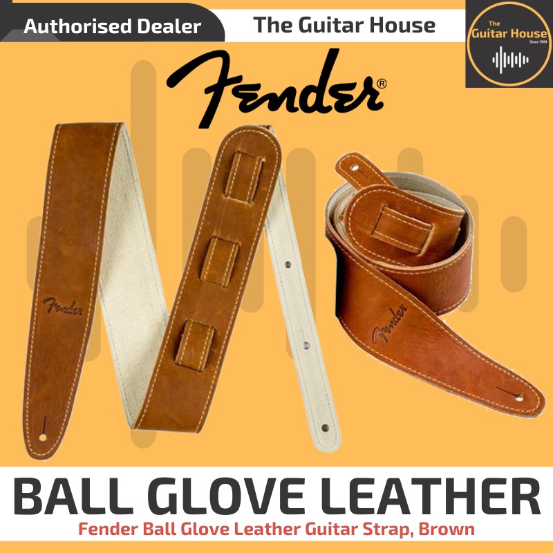 FENDER BALL GLOVE LEATHER STRAP, BROWN