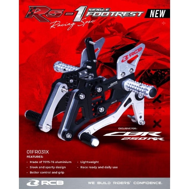 RCB CBR250RR CBR250 RR RS1 RS1 RACING FOOTREST SINGLE STAND AL7075