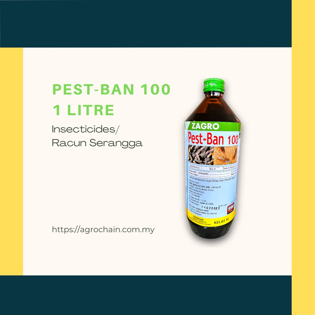 ZAGRO - PEST-BAN 100 - 1 LITRE (RACUN SERANGGA/杀虫剂/INSECTICIDE ...