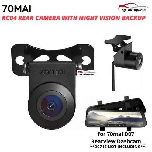70mai RC04 Rear Camera for 70mai D07 Rearview Dashcam with Night Vision ...