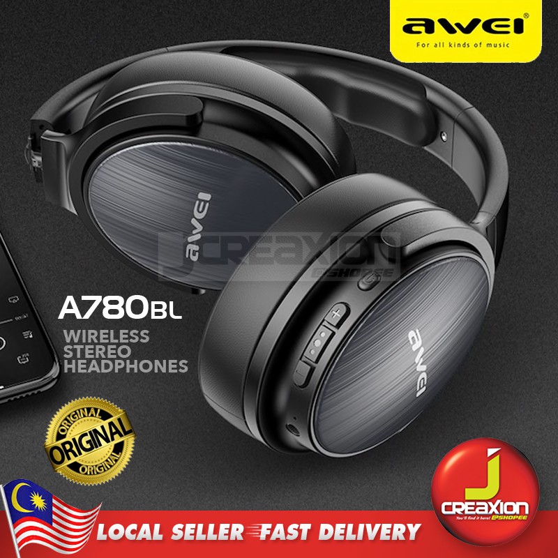 AWEI A780BL Bluetooth 5.0 Wireless Headphones With Deep Microphone