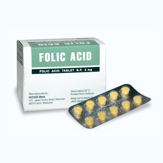 HOVID FOLIC ACID 5MG 100'S (1 BOX) (EXP: 02/2027) | Shopee Malaysia