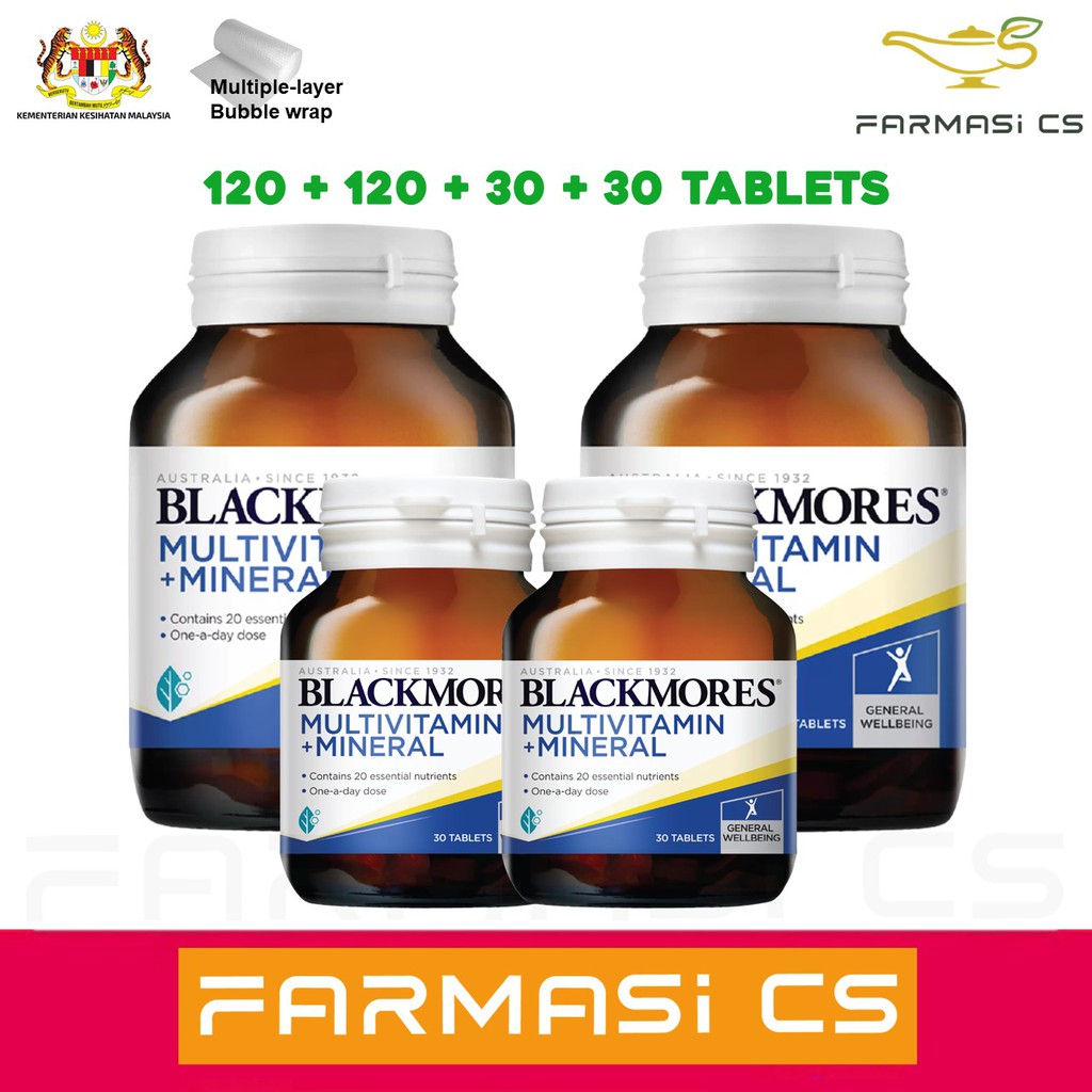 BLACKMORES Multivitamin + Mineral 120+120+30+30 Tablets EXP:01/2024 ...